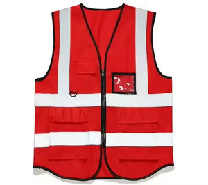 Haute visibilité respirant polyester tricot gilet réfléchissant vêtements de sécurité vêtements de travail gilet de sécurité haute sécurité gilet réfléchissant - Product Image 2