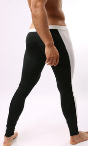 Collants de gymnastique tricotés à haute élasticité OEM pour hommes, pantalons de basket-ball de compression pour la course à pied, leggings de sport - Product Image 2