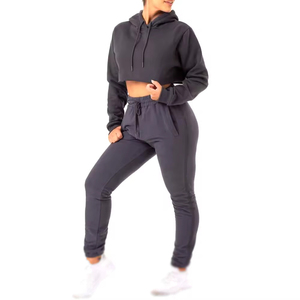Sweat à capuche zippé décontracté pour femme avec capuche courte Techniques lavées pour l'entraînement et l'hiver/l'été - Product Image 5