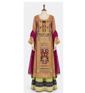 Nueva Colección de Vestidos Afganos Kuchi Vintage de Encaje, Cachemira y Chifón, Diseño Personalizado, Vestido Largo con Vuelo, Vestidos Afganos Kuchi - Product Image 1