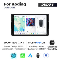 MEKEDE Lecteur DVD multimédia Android pour voiture Stéréo AutoRadio DUDU7 Navigation GPS Unité principale de lecture de voiture pour Skoda Kodiaq 2016-2018
