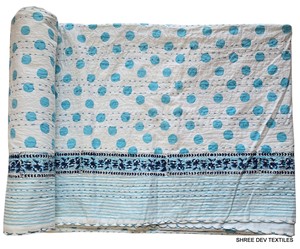 Cubrecama Acolchado Kantha de Algodón Estampado a Mano, Manta Reversible Kantha, Todas las Tallas Disponibles - Product Image 3