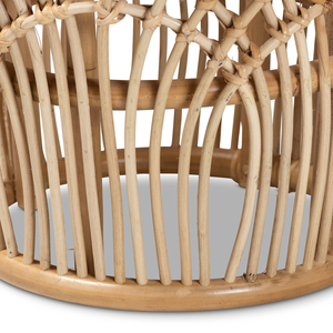 Table d'appoint ronde en rotin Offre Spéciale Table basse tissée naturelle bohème tabouret d'appoint pour meubles de salon de patio - Product Image 5