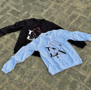 Camiseta informal de algodón 100% para hombre, camiseta transpirable de secado rápido de gran tamaño, manga larga, logotipo frontal, estampado Dtf, nueva camiseta sostenible - Product Image 1