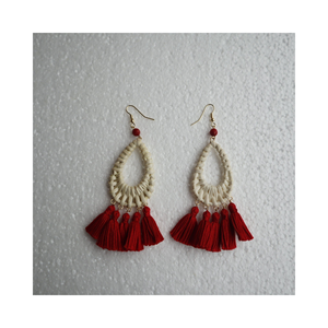 Ethnic Style Natural Bamboo Rattan Straw Woven Braided Earrings Bohemian Geometric Wooden Dangle Drop Earring for Women and Girl - Product Image 2