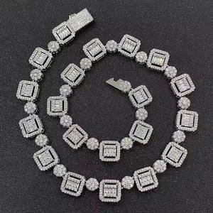 Cadena cubana de diamantes de moissanita plateada de alta demanda, materiales de oro blanco y amarillo para bodas y fiestas - Product Image 1