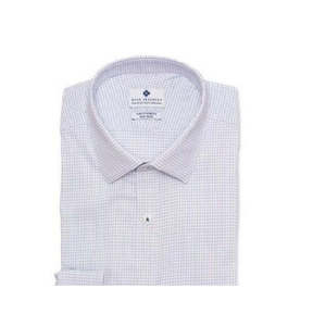Camicia Elegante da Uomo Ryan Seacrest Distinction, Slim Fit, in Popeline Stampato, Taglia 15X34X35, Bianca, Antipiega, in Morbido Cotone - Product Image 1