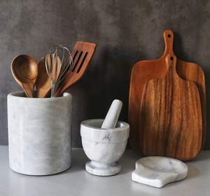 Top Selling Natural Marble Eco-Friendly Modern Design Dishwasher Safe Spoon Rest for Home Restaurant Hotel Kitchenware Table Top - Product Image 4