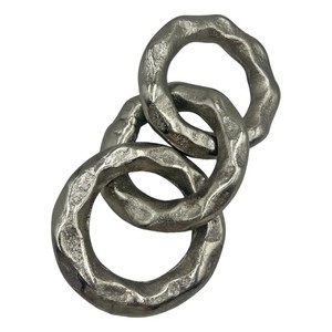 Castello Twisted Series Silver One Point Chain Sculpture décorative en métal aluminium Sculpture polie moderne - Product Image 4