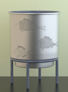 กระถางต้นไม้เหล็กทรงกลมคุณภาพดี พร้อมขาตั้ง สีดำด้านและสีเทา สำหรับปลูกต้นไม้กลางแจ้งขนาดใหญ่ - Product Image 6