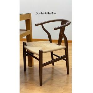 Paper Rope Weave Kitchen <b>Chairs</b> Simple Style Design Coffee <b>Chair</b> Solid Wood Wishbone Y <b>Chair</b> for Restaurant Dining - Product Image 1