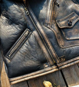 Veste en cuir d'agneau véritable unisexe formelle avec logo sur le devant - Design personnalisable de haute qualité - Product Image 3