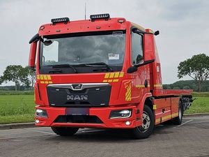 Camión de Transporte de Automóviles Usado MAN 12.220 TGL Falkom 2021, Camión de Remolque con Plataforma Hidráulica para Transporte de Vehículos - Product Image 1