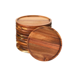 Assiette décorative en bois massif naturel, faite à la main, pour la décoration intérieure et la présentation - Product Image 4