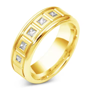 Luxe Bling Moissanite Diamant Hommes 10K Bague En Or À La Mode Hip Hop Style Bijoux Cadeau Collection tous les types anneaux disponibles - Product Image 1