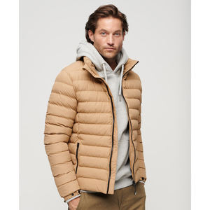 Veste matelassée personnalisée de haute qualité pour hommes, vêtements d'extérieur d'hiver coupe-vent antibactériens en polyester/nylon sur le devant - Product Image 1