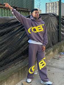 เสื้อมีฮู้ดปักลายสีพื้นของผู้ชายเสื้อมีฮู้ดซักแบบมีซิปรูดสำหรับฤดูหนาวงานตัดเย็บแบบกำหนดเอง500 - Product Image 5