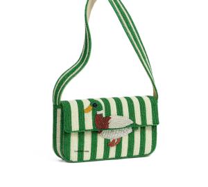 Sac à main de soirée bohème pour femmes indiennes, fait à la main, avec cadre carré en pierre, perles de haute qualité, brillant - Product Image 1