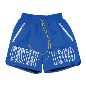 Summer Customized <b>Long</b> Drawstring <b>Men's</b> Waterproof Anti-Wrinkle Breathable Outdoor <b>Swim</b> Trunks 100% Polyester <b>Shorts</b> - Product Image 6