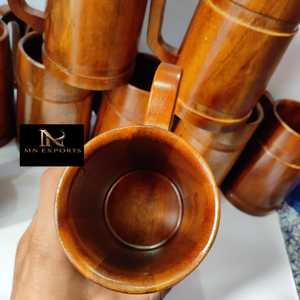 MN EXPORTS Model MNE-302 Handcrafted Natural Wood Luxury Classic <b>Mug</b> Eco-Friendly Coffee Tea Cup Microwave Safe for Home Office - Product Image 2