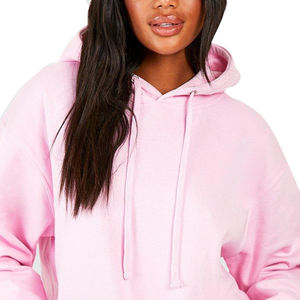 Sweat-shirts à capuche en polaire pour femmes grandes tailles, 100% coton, streetwear, personnalisables avec motif avant, faible MOQ, haute qualité, marque privée - Product Image 4