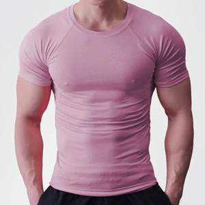 Camisetas de verano personalizadas de alta calidad para hombre de estilo callejero Spandex/algodón con cuello en V de gran tamaño ecológico transpirable Regular Fit - Product Image 1