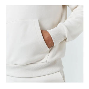 2024 hiver 360gsm Logo personnalisé hommes Fitness survêtement ensemble surdimensionné coton taille élastique Joggers à capuche en gros tenue décontractée - Product Image 5