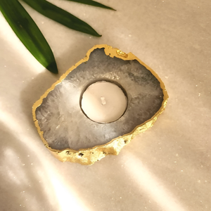 Vente en gros de bougeoirs en agate naturelle bougeoirs en cristal bleu marbré pour la décoration intérieure pour la salle de bain, le mariage ou Noël - Product Image 6