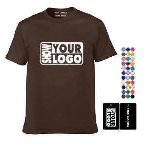 100% Cotton <b>Men's</b> Casual Short Sleeve Round Neck Printed Oversized Solid Pattern Regular Fit High Quality T-Shirt - Product Image 6