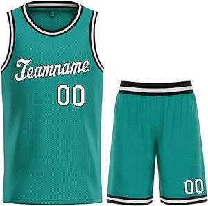 Ensemble de maillots de basket-ball personnalisés avec logo - 100% polyester, anti-UV, séchage rapide, sans manches, uniforme d'entraînement avec nom d'équipe personnalisé - Product Image 1