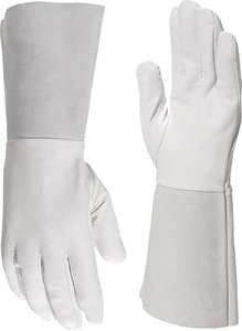 โลโก้ที่กําหนดเองคุณภาพสูงถุงมือเชื่อมหนังวัวทนไฟขายส่งและปรับแต่ง - Product Image 3