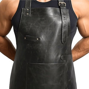 Tablier professionnel en cuir style veste pour homme, personnalisable, durable, pour barbecue, atelier, artisanat, ajustement confortable et réglable - Product Image 6