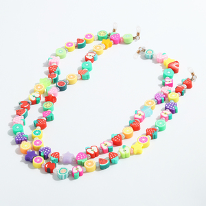 Chaîne pour lunettes multicolore Cartoon Fruit Chaîne polyvalente pour lunettes Accessoire pour lunettes Courroie de cou pour lunettes 68cm - Product Image 5
