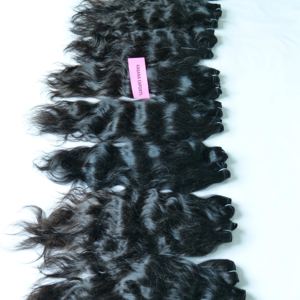 Sin procesar 100% cutícula alineada Procesamiento Natural Ninguno Paquetes al por mayor Pelucas delanteras de encaje indio rizado Extensiones de cabello humano - Product Image 2