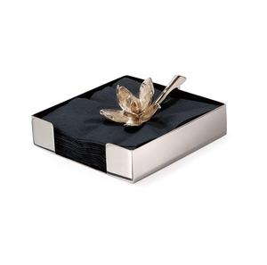 Caja de pañuelos de hoja de oro de lujo, dispensador de pañuelos acrílico moderno con diseño de hoja elegante para el hogar y la Oficina - Product Image 3
