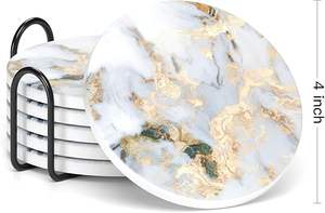 Ensemble de 4 sous-verres en bois de résine écologiques, design moderne multi-formes poli, personnalisé pour bar, cuisine, maison, fête de pendaison de crémaillère, anniversaire - Product Image 2