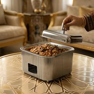Recipiente Aislado de Lujo para Servir Comida Caliente con Tapa de Acabado Elegante, Ideal para Cenas en Casa, Fiestas Tipo Buffet y Reuniones Familiares - Product Image 4