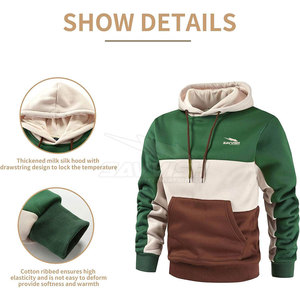 เสื้อฮู้ดดี้ผู้ชายขายดี บริการ OEM ราคาขายส่ง เสื้อฮู้ดดี้ผู้ชาย ผ้าฝ้าย 100% - Product Image 6