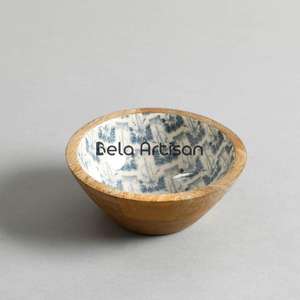 Wholesale Multicolor <b>Enamel</b> Wooden <b>Bowl</b> Set Party Serving Solutions - Product Image 2