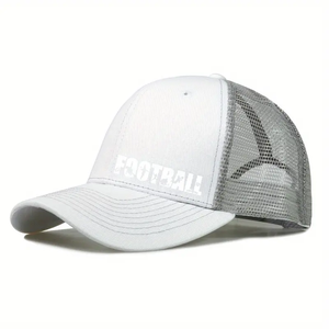 Casquette en maille réglable Snapback 100% coton motif brodé-Casquette d'extérieur à la mode décontractée pour la plage et de nombreuses occasions - Product Image 1