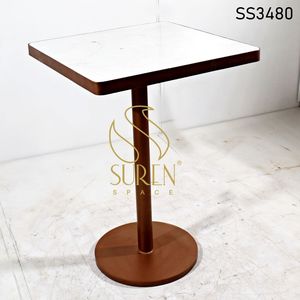 Mesa de comedor redonda hecha a mano de diseñador indio para hoteles muebles de hierro de mármol de madera únicos para sala de estar estilo Industrial - Product Image 2