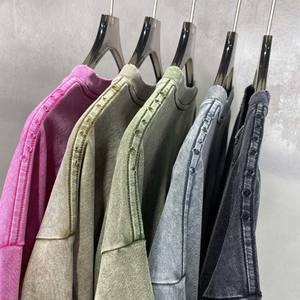 Acid Wash Hombres Camisetas High Street Style Ropa de hombre Camisas de talla grande Venta al por mayor Ropa de verano más vendida Camisas de manga corta - Product Image 3