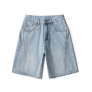 Short en jean personnalisable pour hommes, Short en jean décontracté à jambe droite ample et texture élevée, shorts pour hommes de meilleure qualité, vente en gros - Product Image 1