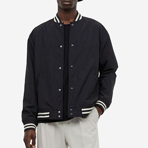 Tout nouveau 2025 vente en gros personnalisé hiver coupe-vent en gros hommes grande taille hommes veste plaine Polyester Satin Bomber hommes veste - Product Image 2