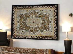 Zardozi Floral Tapisserie Tenture Murale Écologique À La Main Bijou Brodé Pierres Semi-Précieuses Récent Maison Intérieur Velours - Product Image 2