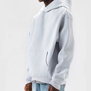 Vente en gros Sweat à capuche Hip Hop noir Logo personnalisé Sweat à capuche unisexe French Terry personnalisé imprimé de haute qualité Sweat à capuche surdimensionné - Product Image 3