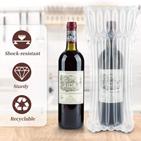 Emballage écologique en film protecteur gonflable pour bouteilles de vin, sac à colonne d'air durable en PE, imperméable et résistant aux chocs
