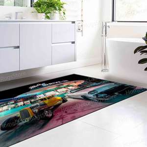 Tapis imprimé avec paysage de cinéma en plein air vintage : rétro, intérieur, cadeau, avec tapis moelleux à poils longs - Product Image 5
