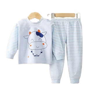 Vêtements pour enfants 2 pièces d'automne et d'hiver sous-vêtements pour enfants costumes pur coton garçons bébé vêtements d'automne pantalons d'automne - Product Image 6