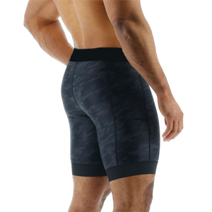 Shorts de course à compression pour hommes avec poche pour téléphone, shorts de sport pour la salle de sport et le yoga, shorts d'entraînement respirants et secs avec doublure de compression longue - Product Image 5